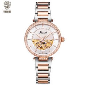 Fashion mechanical movement Watch Rose gold and silver