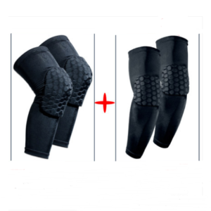 Color: BK, style: K+A guard-XXL a pair, Size:  - Summer breathable long leggings outdoor sports men and women running football protective gear equipment