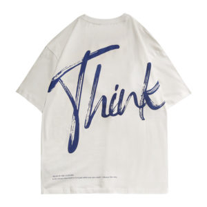 All-match Casual Men's White Loose T-shirt