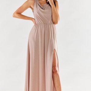 beige - Long dress model 174372 awama