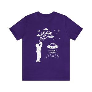 Purple - L - Are Aliens Real? Unisex Cotton T-Shirt