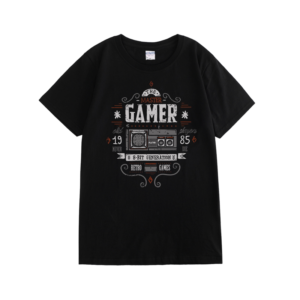 Memories Around The Game Console Pure Cotton Short-sleeved T-shirt Round Neck Player Male Plus Size