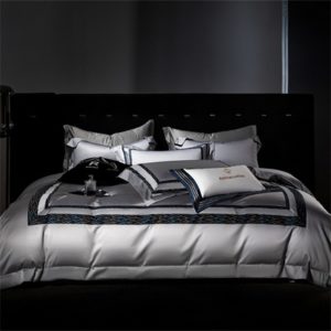 Color: Gray, Size: 200cm Four Piece Set - 160 Long-staple Cotton Yarn-dyed Four-piece Jacquard Beddings