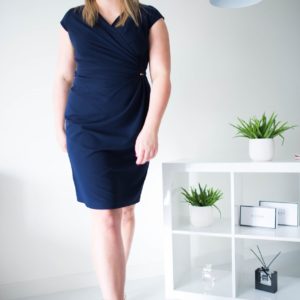Jersa Evening Dress - Navy Blue