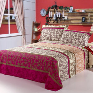 Color: Bed sheetD, Size: 240x265 - Twill semi-reactive printed bedding sheets