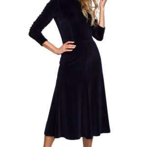 Moe Evening Dress - Navy Blue