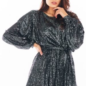 Awama Short Dress - Grey