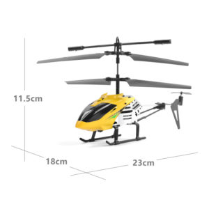Color: Yellow - Through Alloy Anti-Fall Remote Control Aircraft, Aviation Model Children'S Toy Cross-Border Helicopter