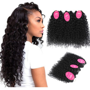 Size: 26 inches - Hair Bundles Kinky Curly Hair Buns Brazilian Real Hair Curly Can Be Dyed
