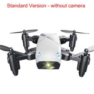 Color: White, style: Without camera - Micro Foldable RC Drone 3D Bearing Steering Wheel Remote Control Quadcopter Toys With Camera WiFi APP Control Helicopter Dron Kids Gift