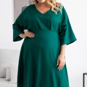 green - Plus size dress model 168958 Karko