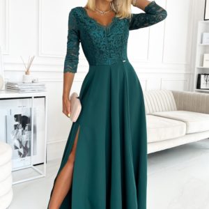 green - Long dress model 171435 Numoco