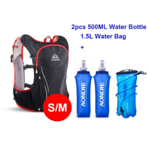 Color: D set, Size: S M - Cross country bag running water bag backpack