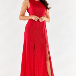 Awama Long Dress Elegant - Red