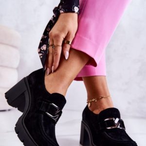 black - Heeled low shoes model 175929 Step in style