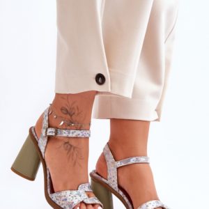 white - Heel sandals model 181769 Step in style