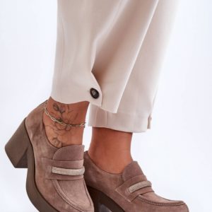 beige - Heeled low shoes model 183961 Step in style