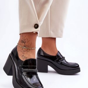 black - Heeled low shoes model 183962 Step in style