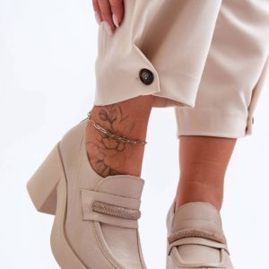 beige - Heeled low shoes model 183964 Step in style
