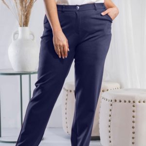 navy blue - Plus size Trousers model 184893 Karko
