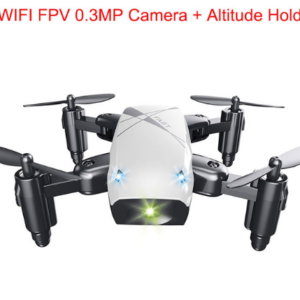 Color: White, style: Camera - Micro Foldable RC Drone 3D Bearing Steering Wheel Remote Control Quadcopter Toys With Camera WiFi APP Control Helicopter Dron Kids Gift