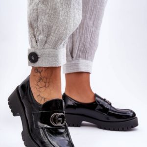 black - Heeled low shoes model 186413 Step in style