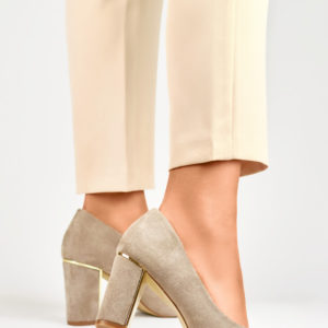 beige - Block heel pumps model 190049 PRIMO