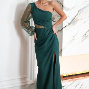 green - Long dress model 190485 Bicotone