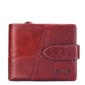 Red RFID Leather Women's Wallet (S)