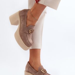 beige - Heeled low shoes model 193930 Step in style