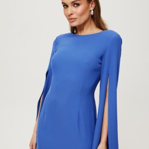 Makover Cocktail Dress Flattering - Blue