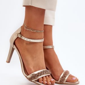 yellow - Heel sandals model 194688 Step in style