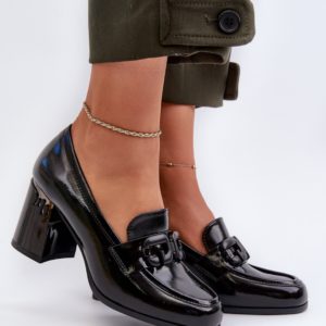 black - Heeled low shoes model 195396 Step in style