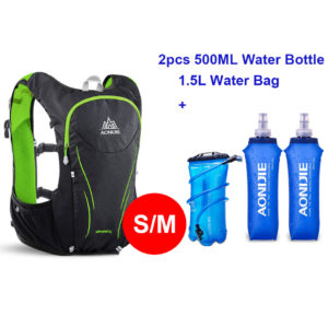 Color: A set, Size: S M - Cross country bag running water bag backpack