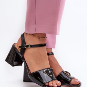 black - Heel sandals model 196645 Step in style
