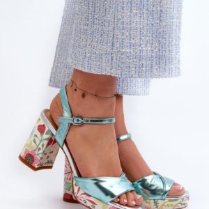 blue - Heel sandals model 196970 Step in style