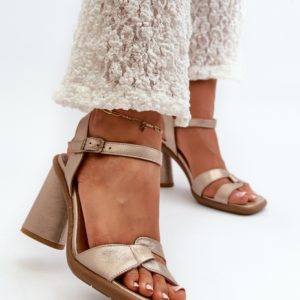 yellow - Heel sandals model 198397 Step in style