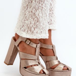 yellow - Heel sandals model 198400 Step in style