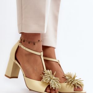 beige - Heel sandals model 198793 Step in style