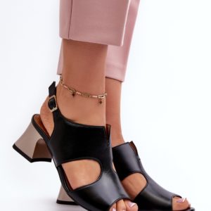 black - Heel sandals model 198797 Step in style