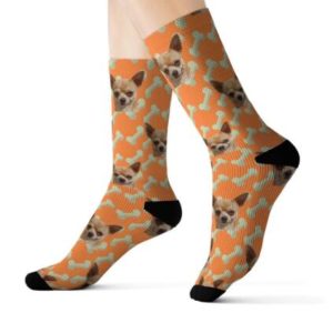 Color: Bone OrangeM - Custom Socks of Standard Size around 40cm