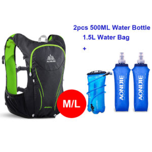 Color: A set, Size: M L - Cross country bag running water bag backpack