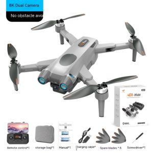 Color: Gray, format: Dual Electric Version - HD Aerial Photography GPS Brushless Motor Four-axis