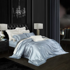 Color: Twilight Blue, Dimensions: 220x240cm - Pure Color Silk Processable Quilt Cover