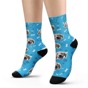 Color: Sky BlueM - Custom Socks of Standard Size around 40cm