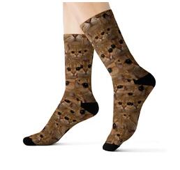 Color: FacesM - Custom Socks of Standard Size around 40cm