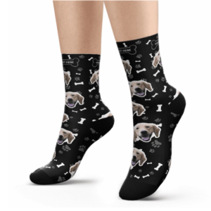 Color: BlackM - Custom Socks of Standard Size around 40cm