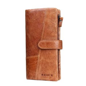 Brown RFID Leather Women's Wallet (L)