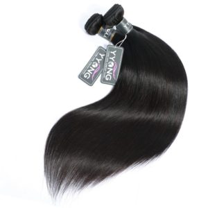 Color: Black, Size: 22inch - Air bangs hairstyle realistic wig set