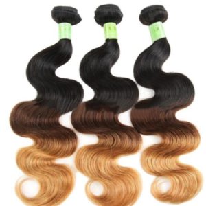 Size: 26inch - Xuchang Bundle Body WaveT1b27 Ombre Hair Curtain Bundle